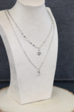 COLLIER ARGENTE LUNE SOLEIL PROFIL