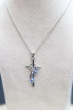 CROIX STRASS BLEUS 3