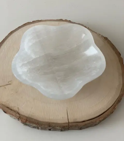 coupelle sélénite fleur