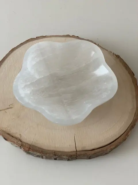 coupelle sélénite fleur