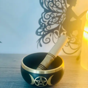 BOL 3 NOIR ET DORE ETOILE ET DEMI LUNE