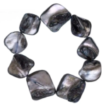 bracelet nacre bleu gris