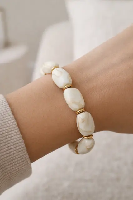 bracelet résine ecru 2 bracelet résine ecru 2