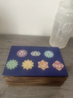 BOITE BLEUE CHAKRAS FACE